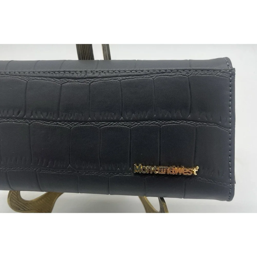 Montana‎ West Gray Western Crossbody Wallet